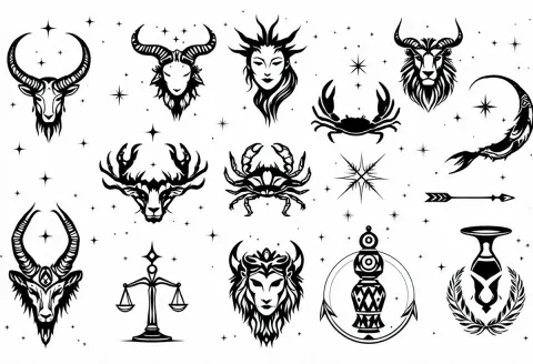 Signos Zodiacais — Modelo 3