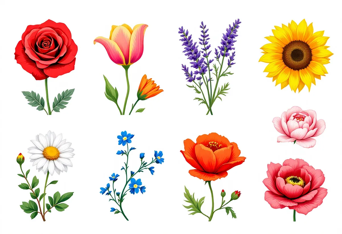 Florais Coloridos — Modelo 2