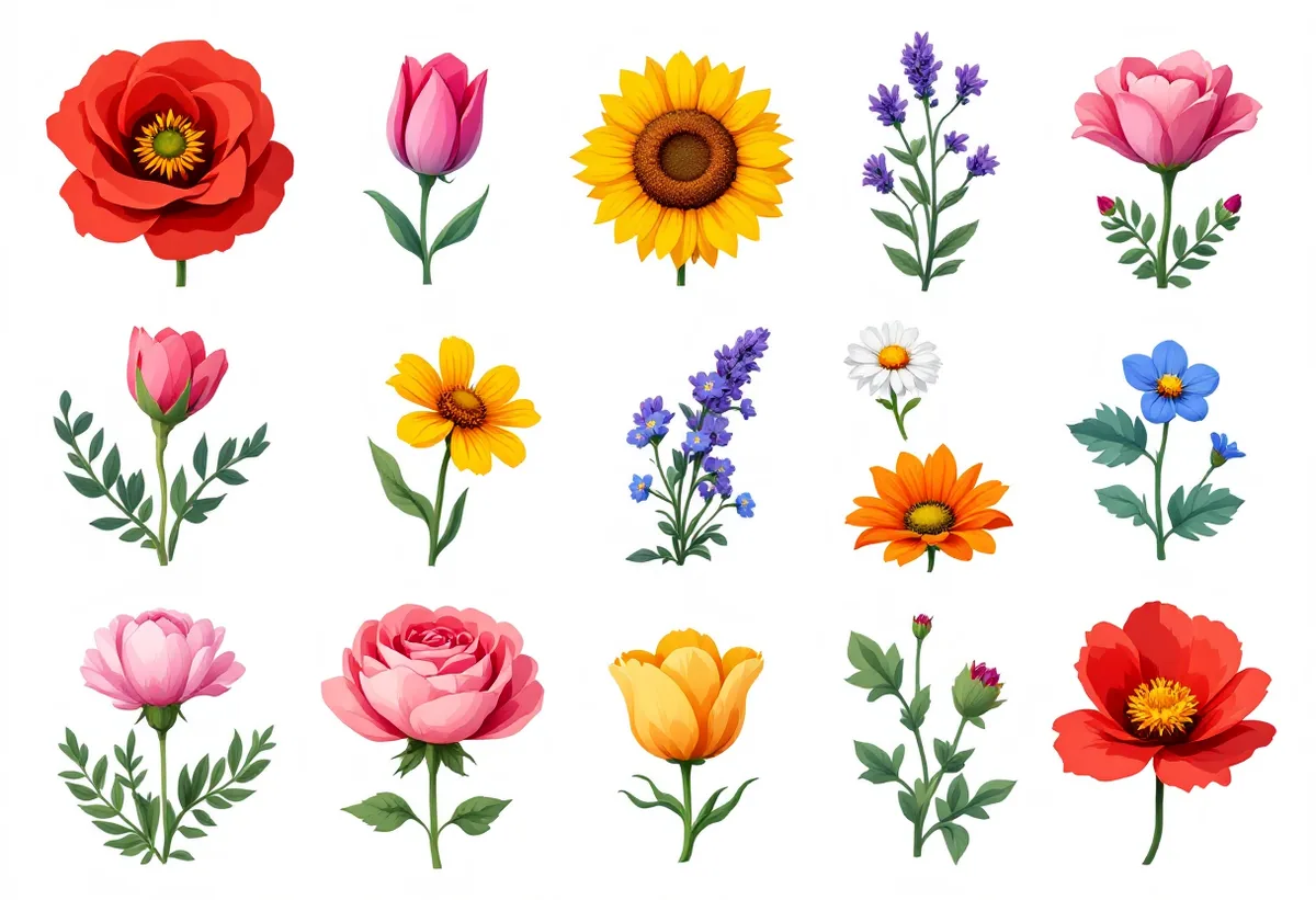 Florais Coloridos — Modelo 3