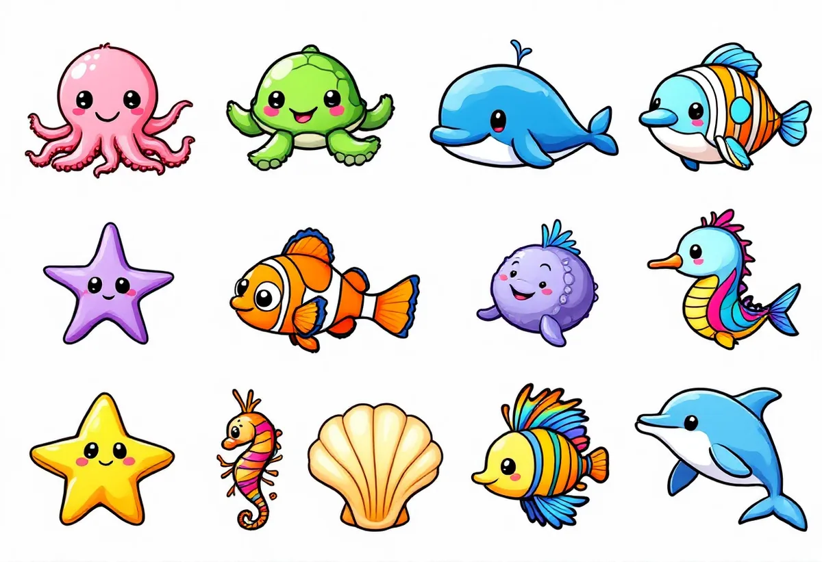 Animais Marinhos — Modelo 1