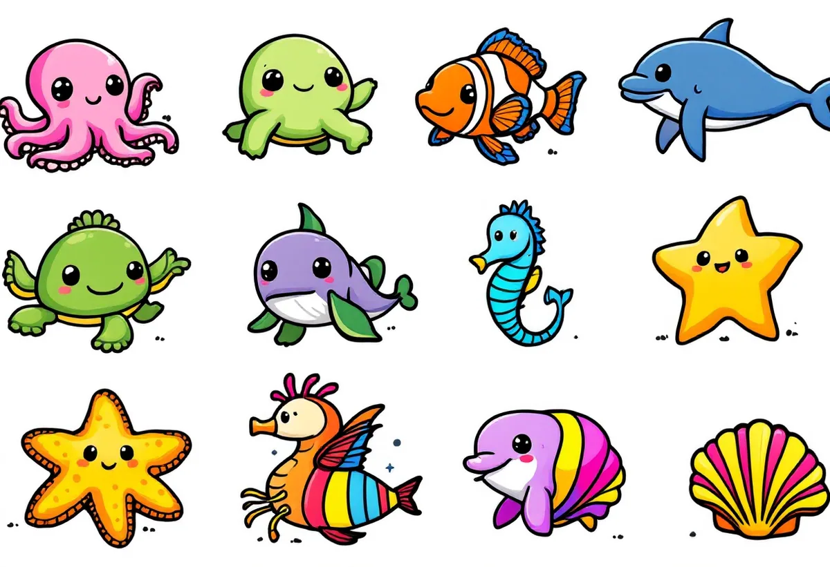 Animais Marinhos — Modelo 2
