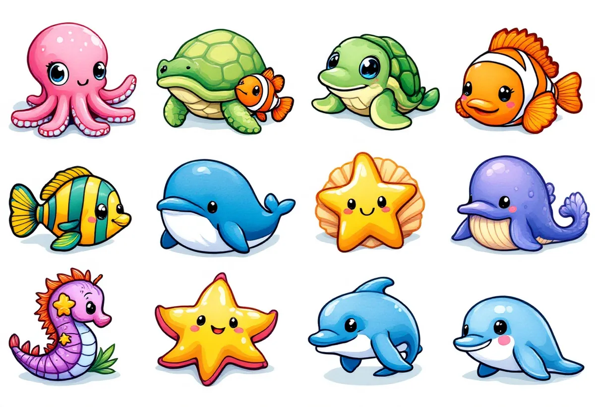 Animais Marinhos — Modelo 3