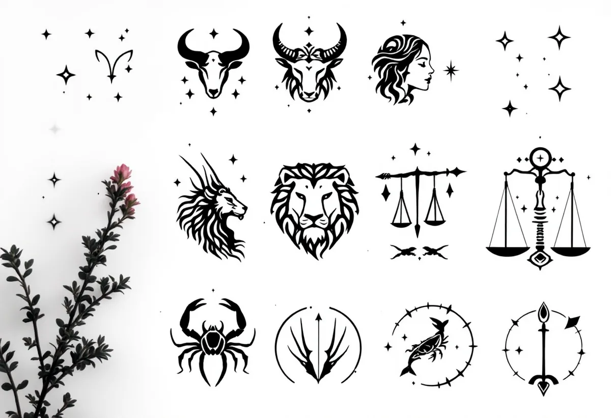 Signos Zodiacais — Modelo 2