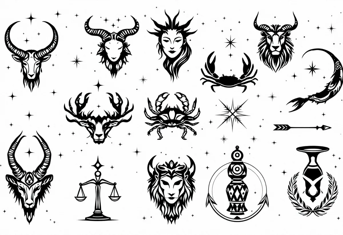 Signos Zodiacais — Modelo 3