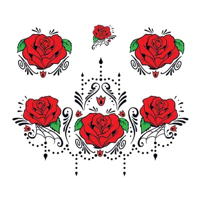 Acessório de caveira mexicana com rosas