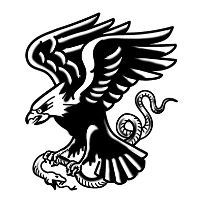 Águia com cobra