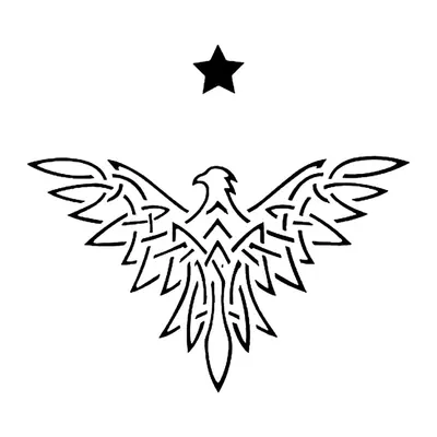 Águia ornamental com estrela