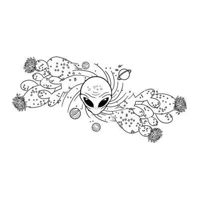 Alienígena com flores