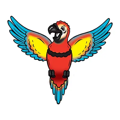 Arara de asas abertas