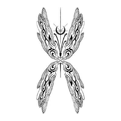 Asas ornamentais de borboleta