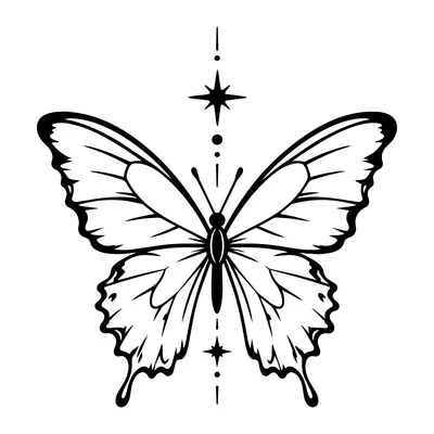 Borboleta com estrela