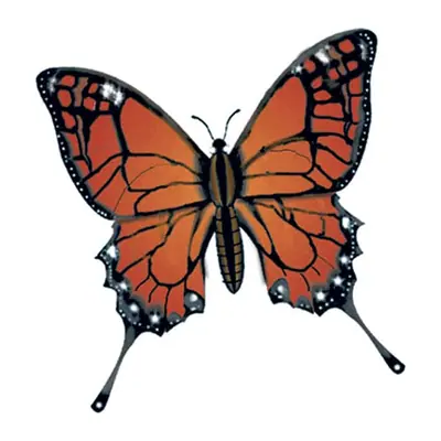 Borboleta monarca de asas abertas
