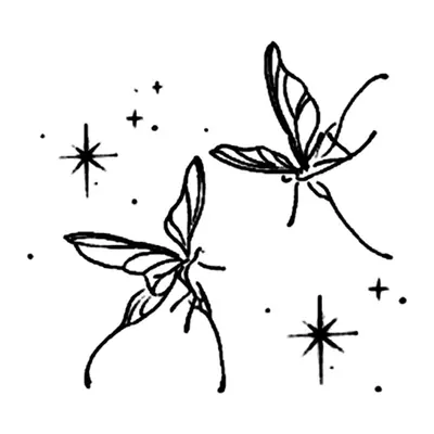 Borboletas com estrelas