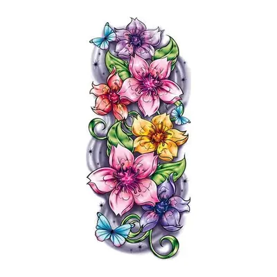 Braço de flores coloridas — Modelo 1