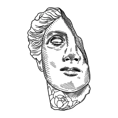 Busto grego quebrado