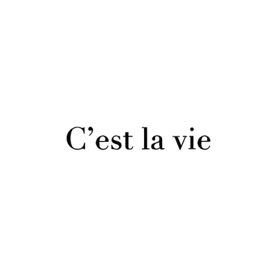 C'est la vie (assim é a vida) — Modelo 1