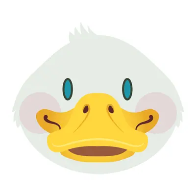 Cabeça de pato fofa