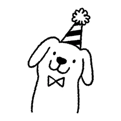 Cachorro com chapéu de festa e gravata