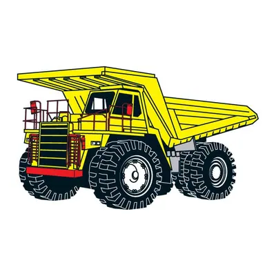 Caminhão basculante amarelo