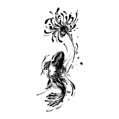 Carpa com flor-aranha