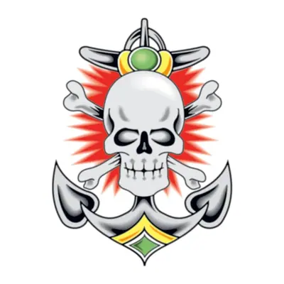 Caveira com âncora