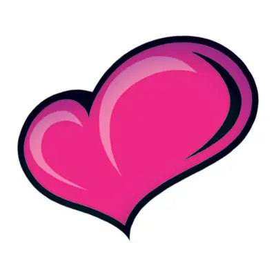 Coração rosa brilhante
