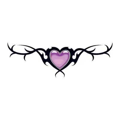 Coração roxo tribal