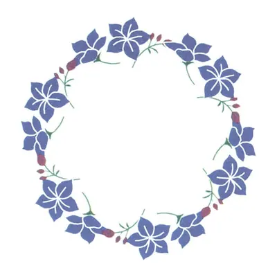 Coroa de flores azuis