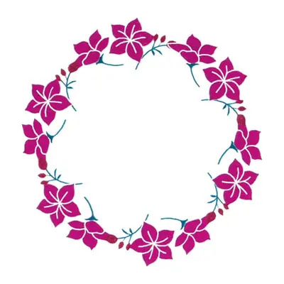 Coroa de flores rosa