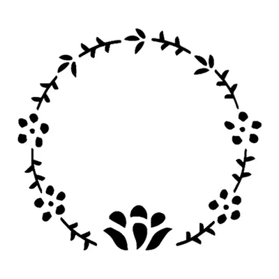 Coroa de folhas e bolinhas