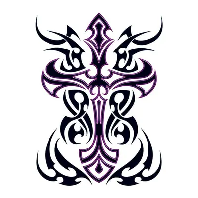 Cruz tribal roxa
