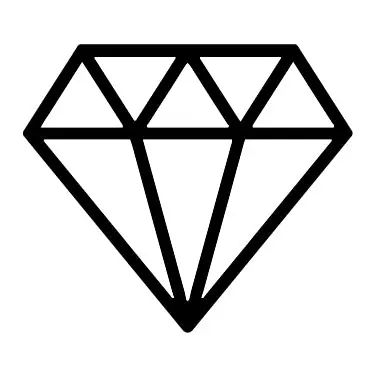 Diamante em contorno