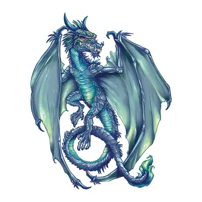 Dragão azul alado