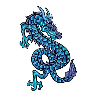 Dragão azul de escamas