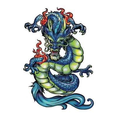 Dragão chinês azul