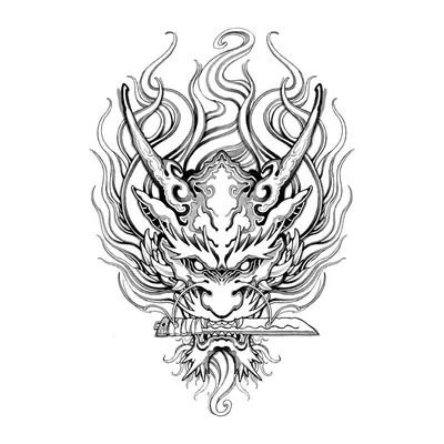 Dragão com chifres