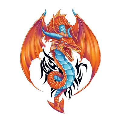 Dragão laranja tribal