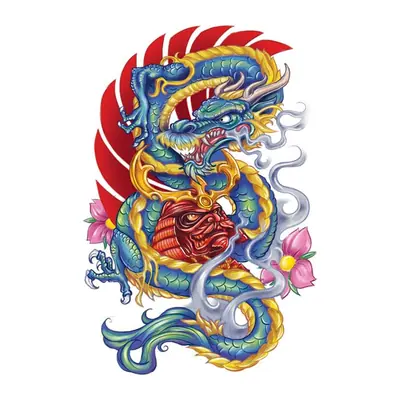 Dragão oriental colorido