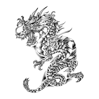 Dragão oriental detalhado