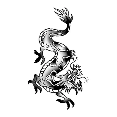 Dragão oriental em pé