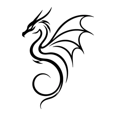 Dragão tribal alado