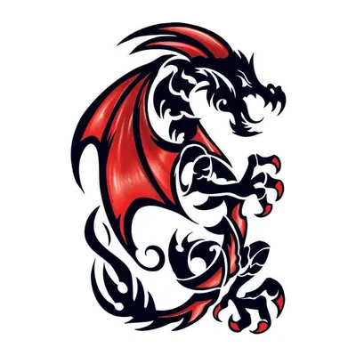 Dragão tribal vermelho