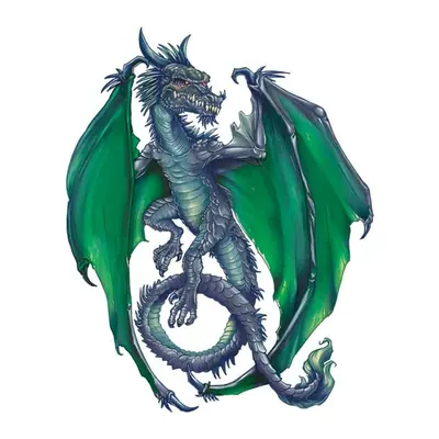 Dragão verde travesso