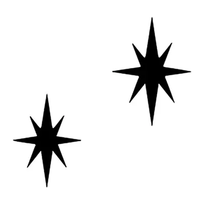 Duas estrelas de oito pontas