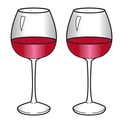 Duas taças de vinho tinto