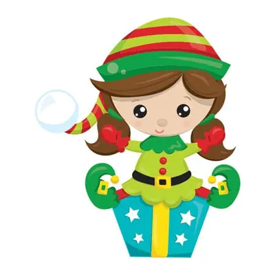 Duende de Natal com presente