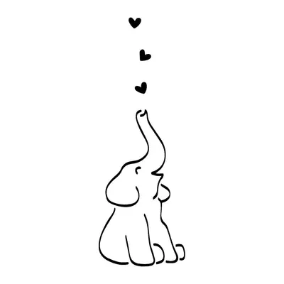 Elefante com corações