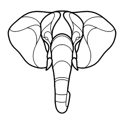 Elefante em linhas