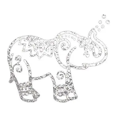 Elefante prateado glitter