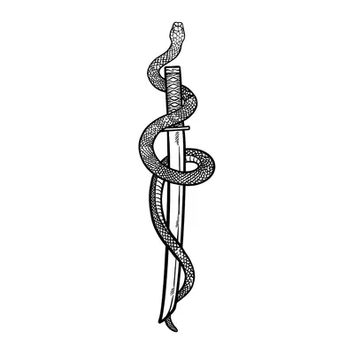 Espada com cobra — Modelo 2